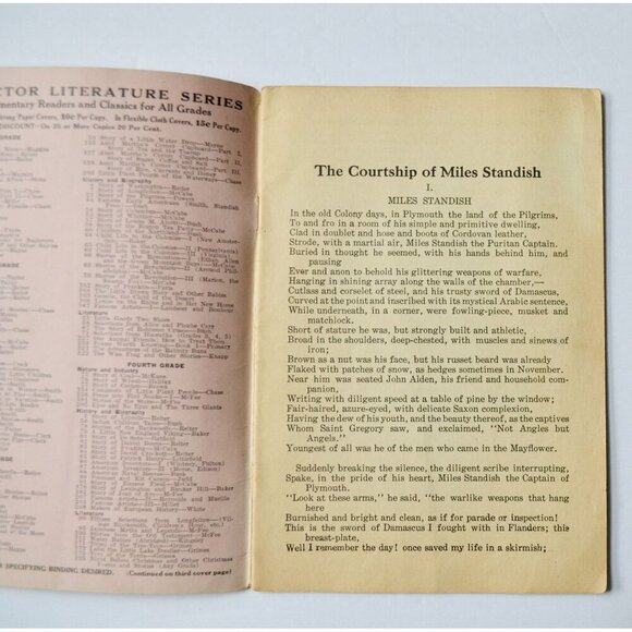 The Courtship of Miles Standish Longfellow Instructor Literature Series Antique - Picture 5 of 5